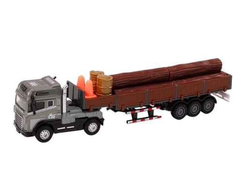 Wood Truck Truck Trailer 1:24 Wood Logs Sounds Lights