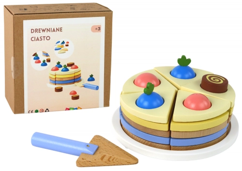 Wooden Cake Cake Pieces 8 pieces.