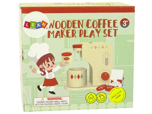 Wooden Coffee Maker Accessories Kitchen Kids
