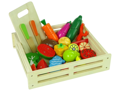 Wooden Fruit and Vegetable Chopping Set