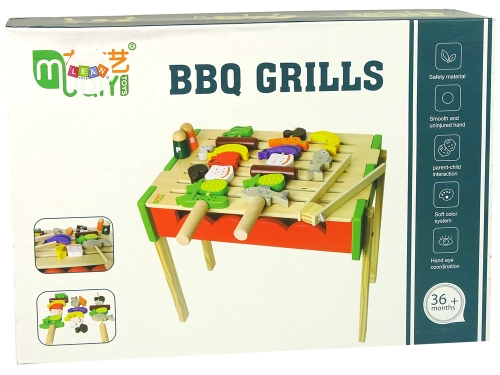 Wooden Grill Accessories Barbecue Skewers Grilling Baking