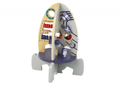 Wooden Racket Educational Beads Gears