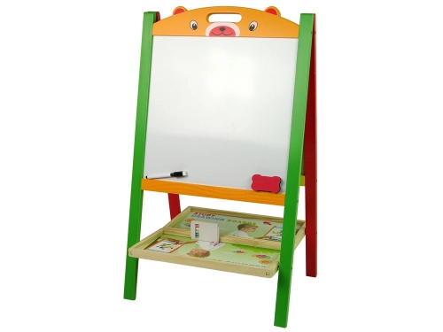 Wooden Whiteboard 2in1 Magnets Writer Numbers Action Words