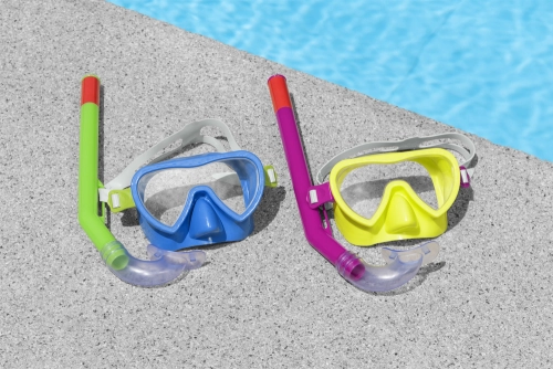 Yellow and Pink Diving Mask with Snorkel Bestway 24036