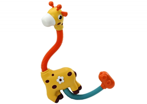 Yellow Giraffe Bath Toy Shower Sprinkler