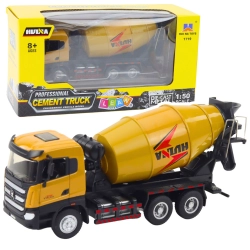 Concrete Mixer Construction Vehicle Metal Huina Khaki 1:50