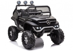 Двухместный детский электромобиль Mercedes Unimog S Black