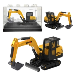 Huina Yellow 1:80 Metal Excavator Collectible Model