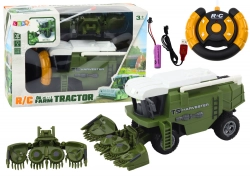 Radiovadāmā mašīna ar pulti Combine Harvester Green