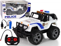 Radiovadāmā mašīna ar pulti JEEP Police Patrol