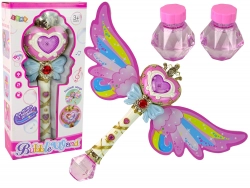 Wand Soap Bubbles Lights Pink Sounds