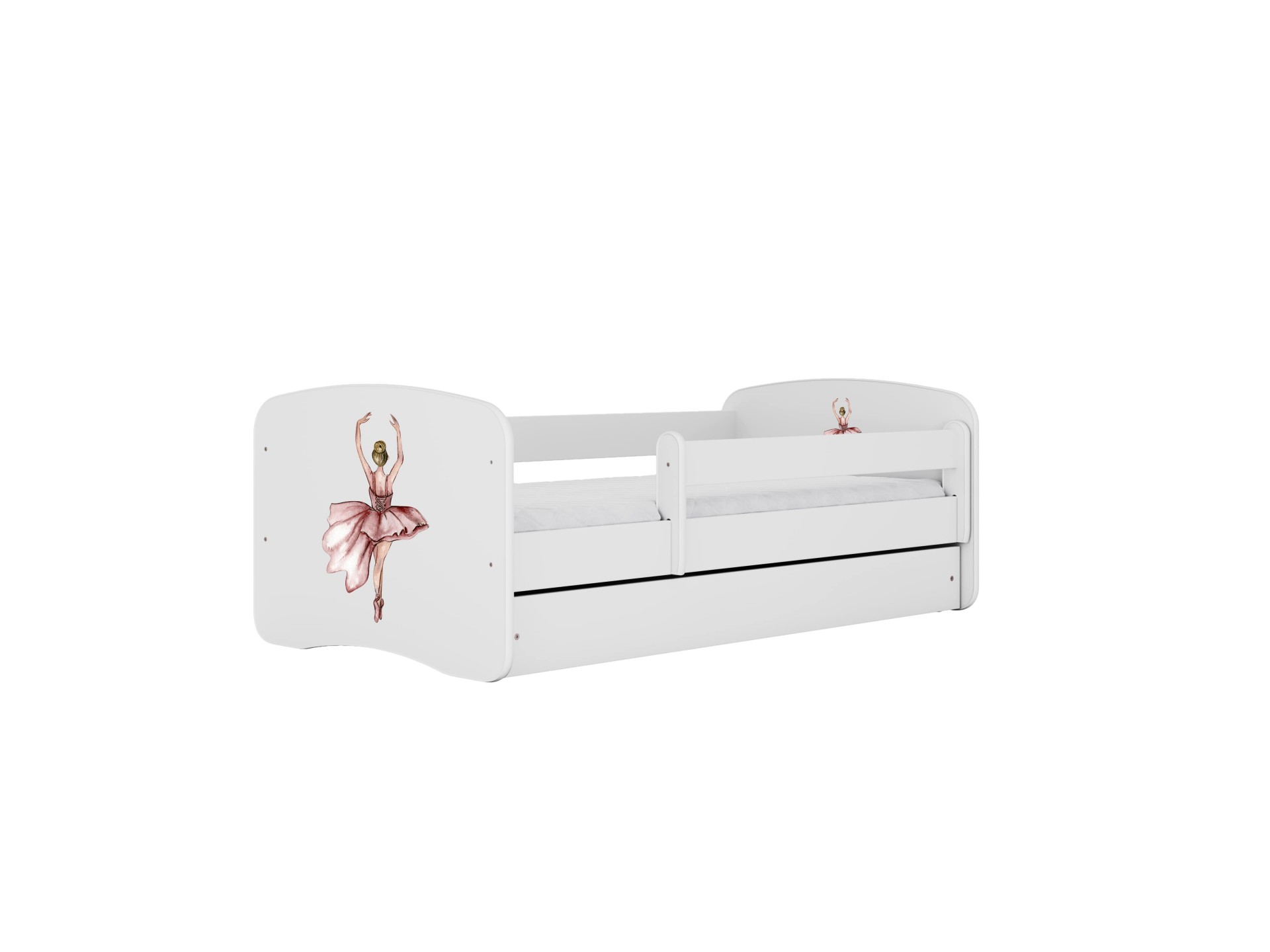 Bed babydreams green dancer without drawer with mattress 160/80