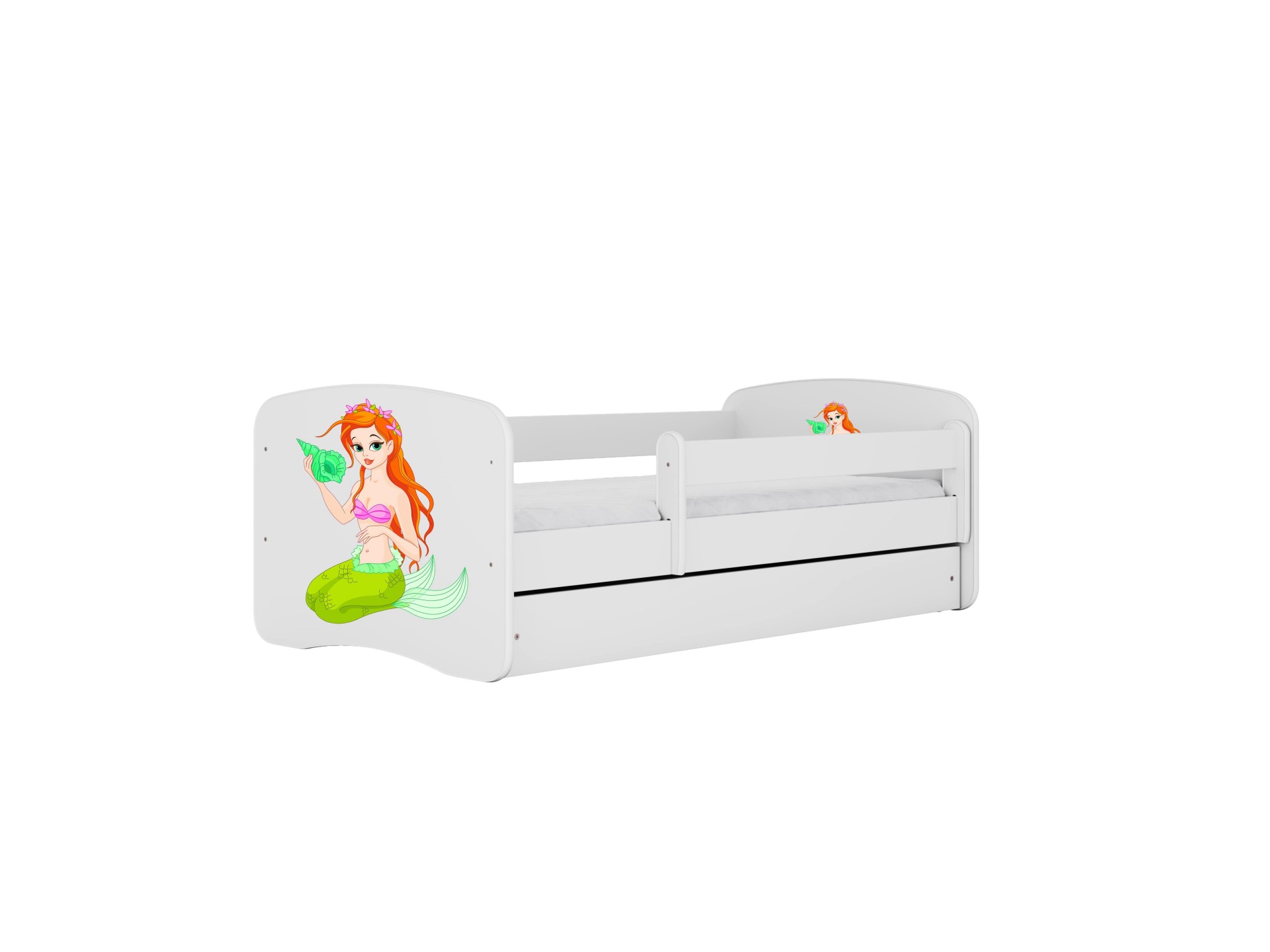 Bed babydreams green mermaid without drawer with mattress 180/80