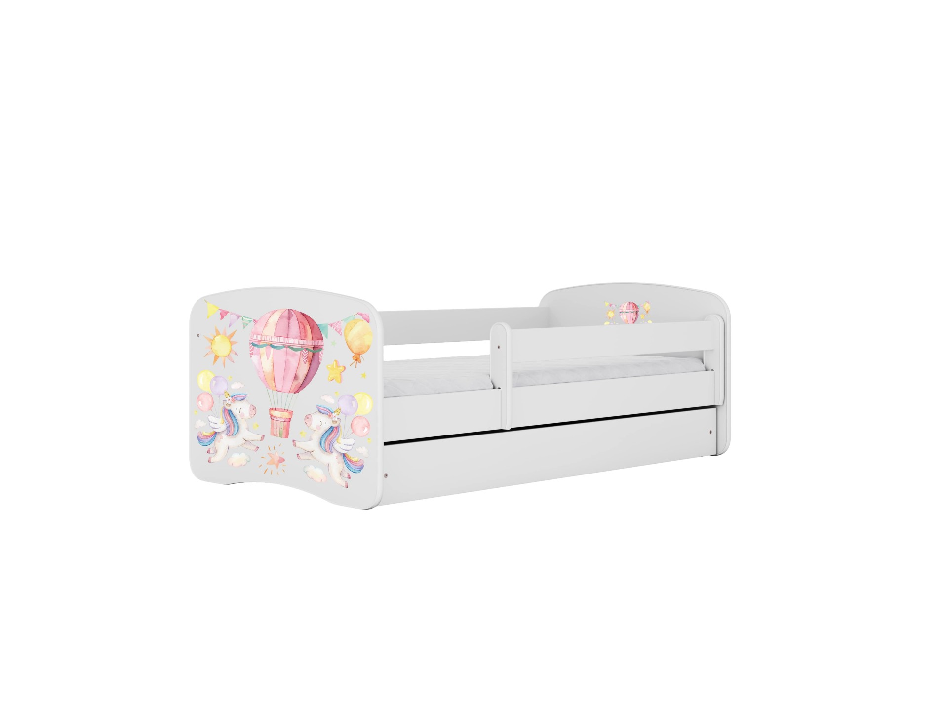 Bed babydreams white balloon with drawer with mattress 180/80