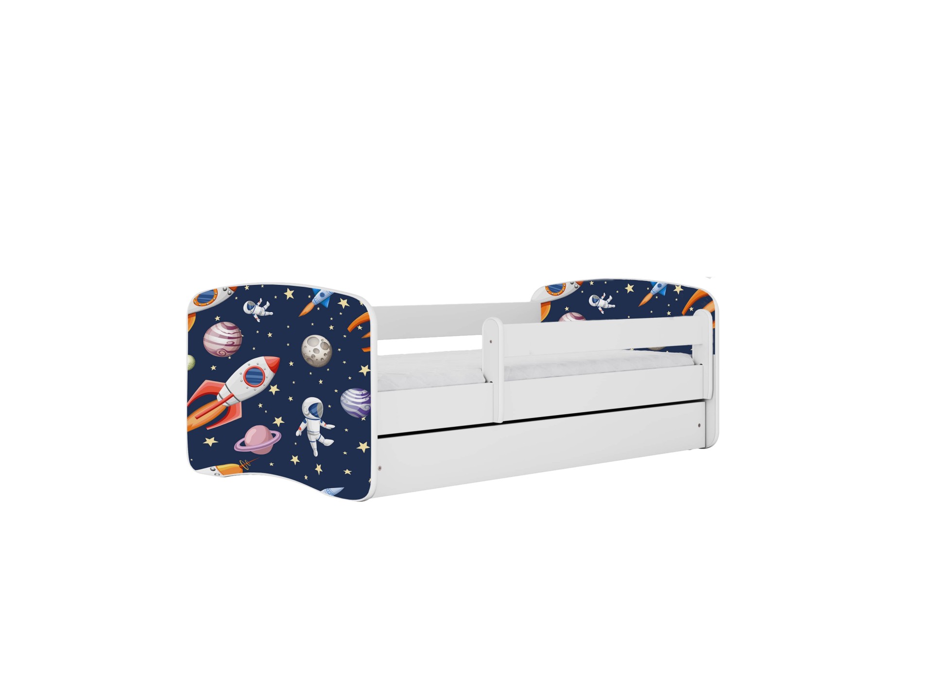 Bed babydreams white cosmos without drawer with mattress 160/80