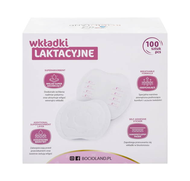 Bocioland Wkładki Laktacyjne 100szt. Big Pack BOC0156