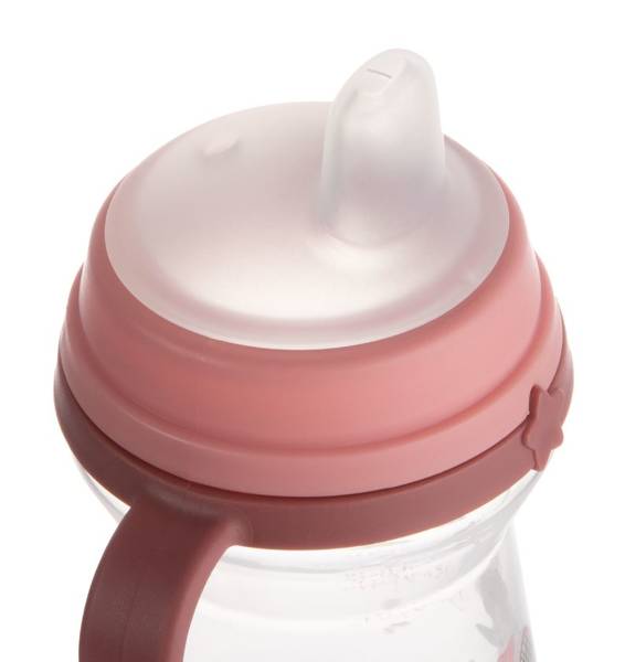 Canpol Babies FirstCup Kubek z Silikonowym Ustnikiem 250ml Bonjour Paris Różowy 56/613_pink