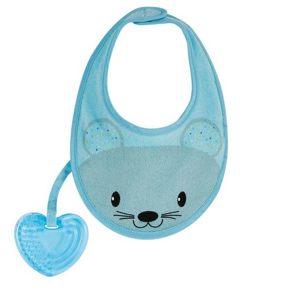 Chicco Śliniak z Gryzakiem 4m+ Blue