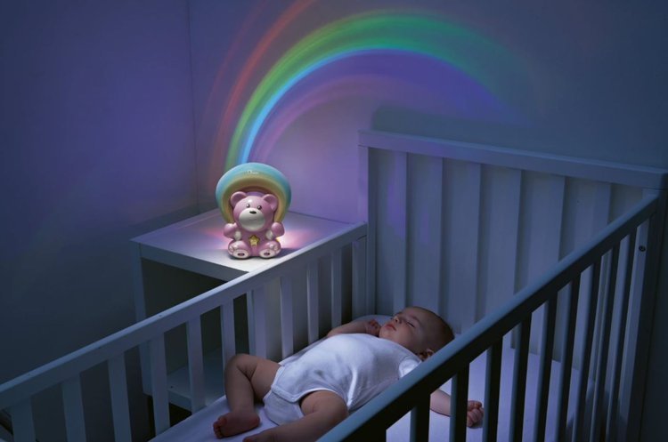 Chicco Rainbow Bear lācītis projektors Pink