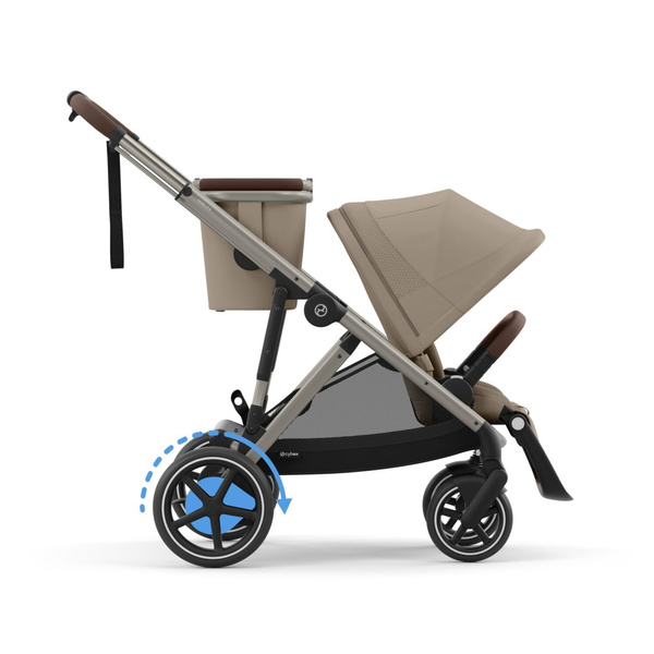 Cybex E-Gazelle S Almond Beige/Taupe Dvīņu rati