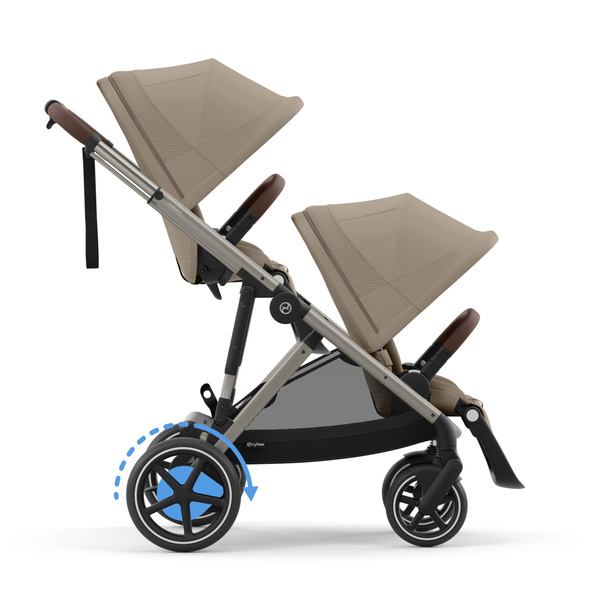 Cybex E-Gazelle S Almond Beige/Taupe Dvīņu rati