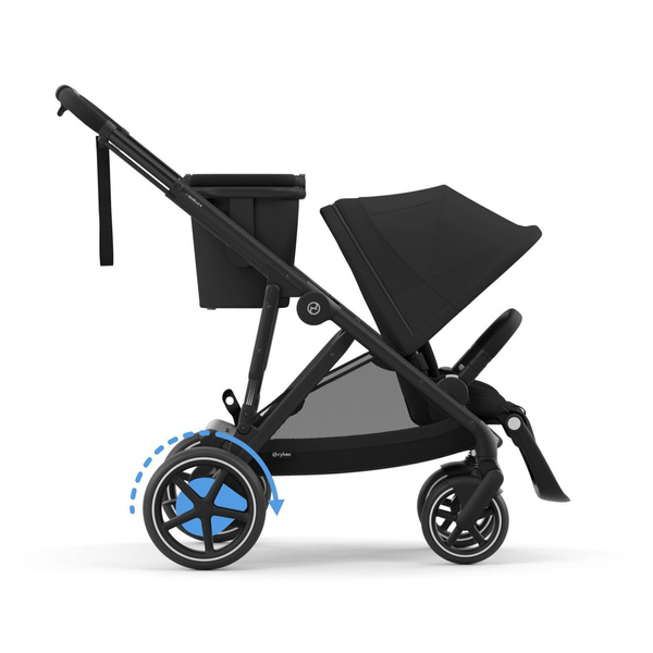 Cybex E-Gazelle S Moon Black Коляска для двойняшек