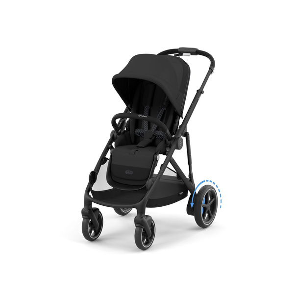 Cybex E-Gazelle S Moon Black Коляска для двойняшек