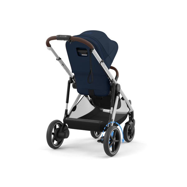 Cybex E-Gazelle S Ocean Blue/Silver Коляска для двойняшек