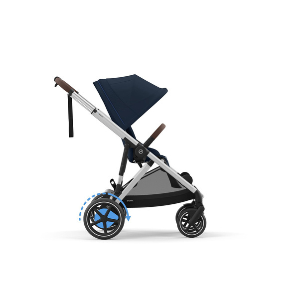 Cybex E-Gazelle S Ocean Blue/Silver Коляска для двойняшек