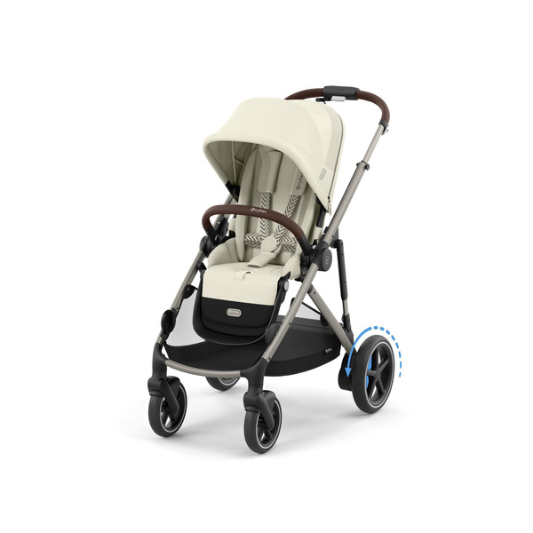 Cybex E-Gazelle S Seashell Beige Коляска для двойняшек