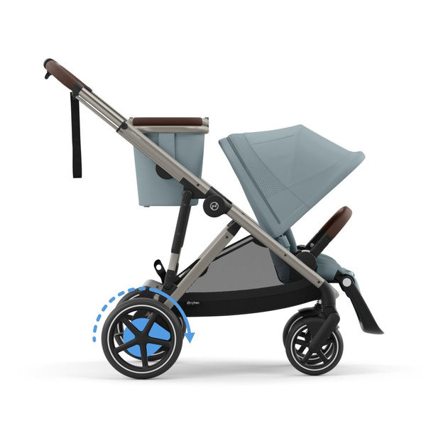 Cybex E-Gazelle S Stormy Blue Коляска для двойняшек