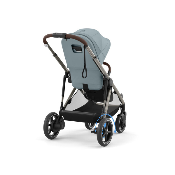 Cybex E-Gazelle S Stormy Blue Коляска для двойняшек