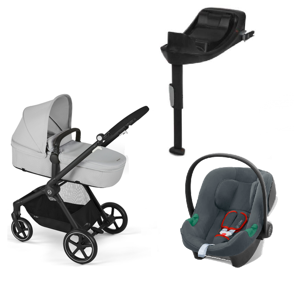 Cybex Eos Basic + Aton B2 I-size + Base One Lava Grey Bērnu rati 4in1