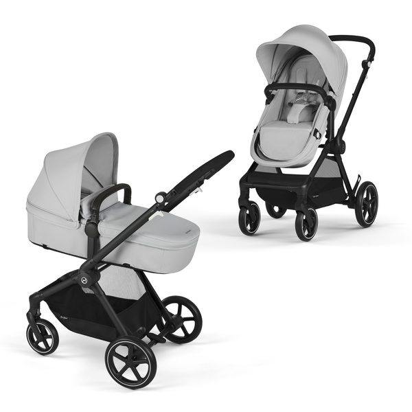 Cybex Eos Basic Lava Grey + Aton B2 I-size + Fiki Miki Матрас в люльку Детская коляска 3 в 1