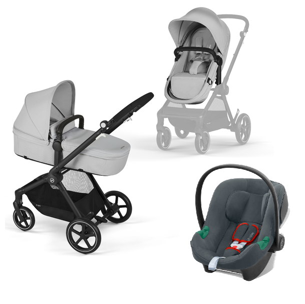 Cybex Eos Basic Lava Grey + Aton B2 I-size Bērnu rati 3in1 + Aksesuāri