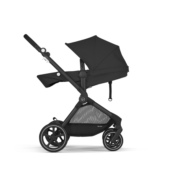 Cybex Eos Basic Moon Black + Aton B2 I-size + Fiki Miki Matracis kulbai Bērnu rati 3in1