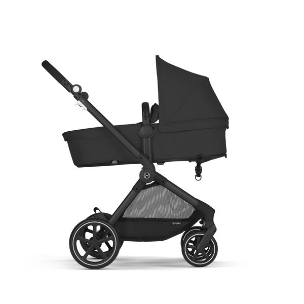 Cybex Eos Basic Moon Black + Aton B2 I-size + Fiki Miki Matracis kulbai Bērnu rati 3in1