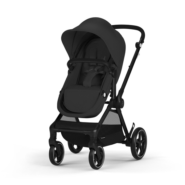 Cybex Eos Basic Moon Black + Aton B2 I-size + Fiki Miki Matracis kulbai Bērnu rati 3in1