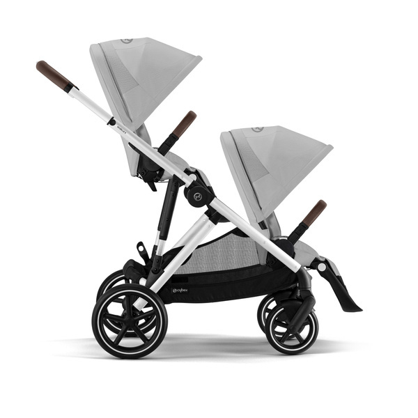 Cybex Gazelle S Lava Grey/Silver Коляска для двойняшек