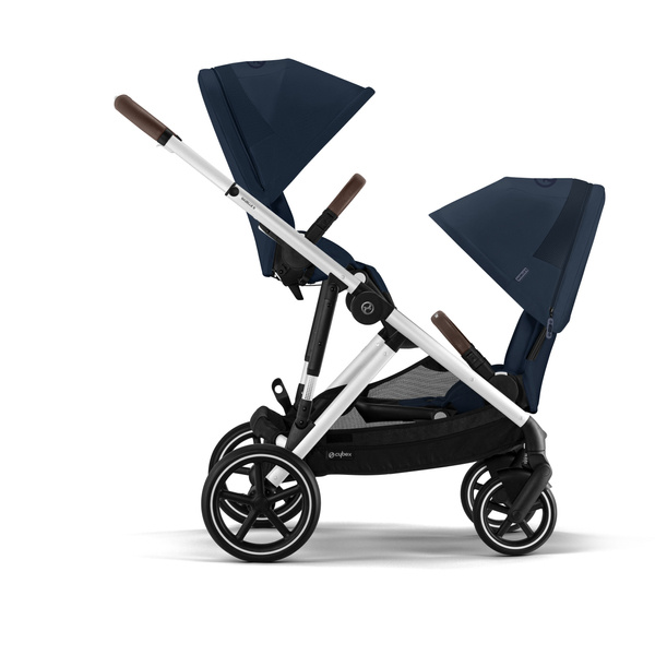 Cybex Gazelle S Ocean Blue/Silver Коляска для двойняшек