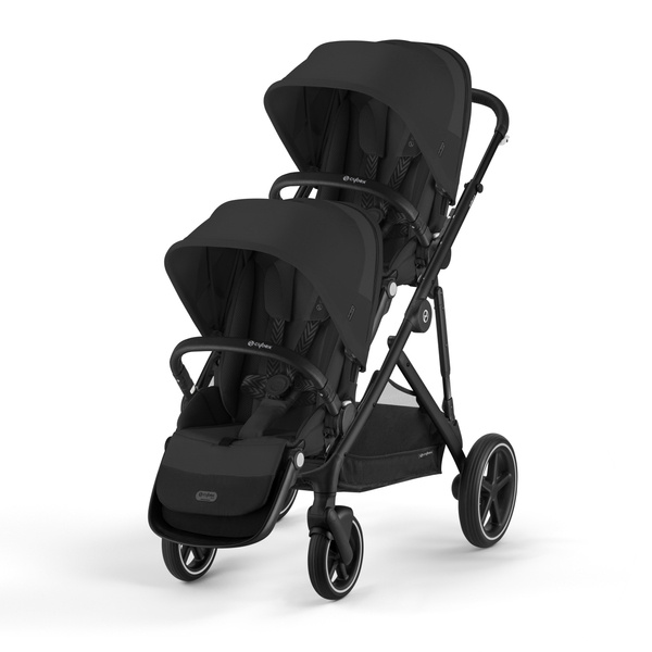 Cybex Gazelle S Wózek Spacerowy Bliźniaczy Rama Czarna Moon Black