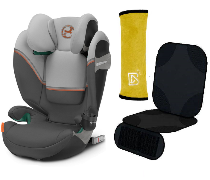 Cybex Solution S2 I-Fix Lava Grey 2023 + Babysafe jostas pārvalks un krēsla aizsargs