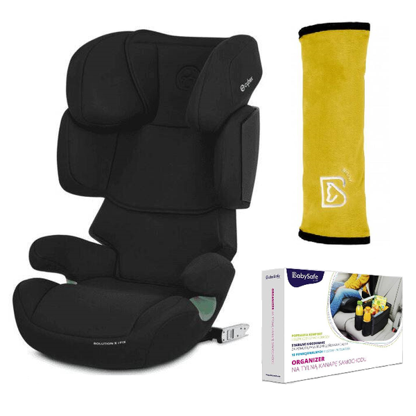 Cybex Solution X I-Fix Pure Black Детское автокресло 15-50 кг + BabySafe Органайзер и чехол на ремень