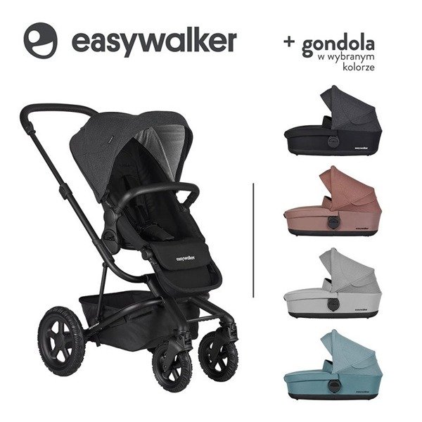 Easywalker Harvey 2 All-Terrain Night Black Sporta ratiņi