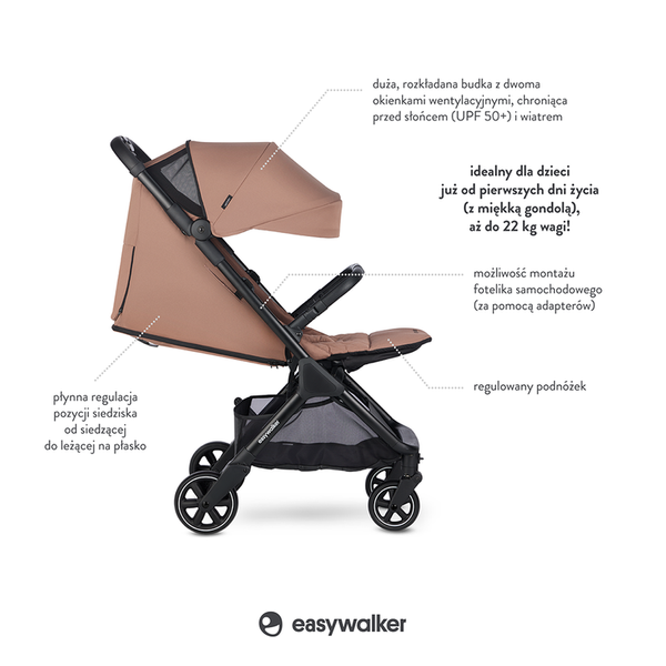 Easywalker Jackey Pecan Brown Прогулочная Коляска