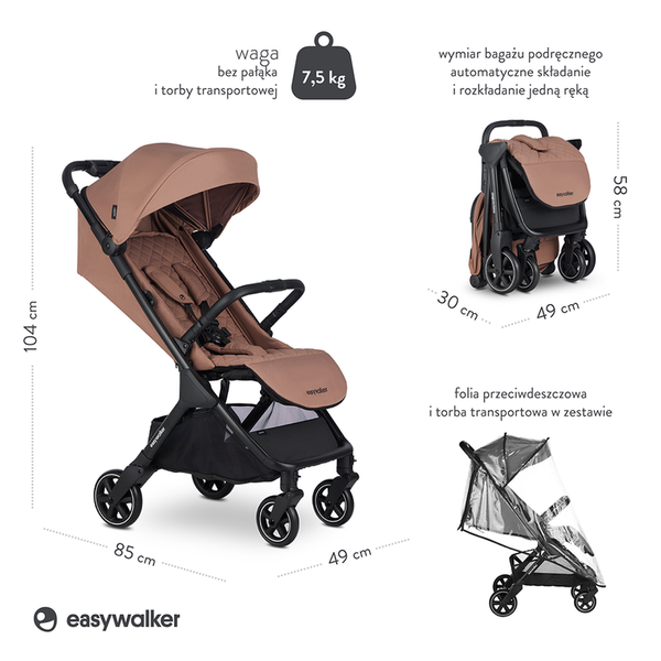 Easywalker Jackey Pecan Brown Прогулочная Коляска