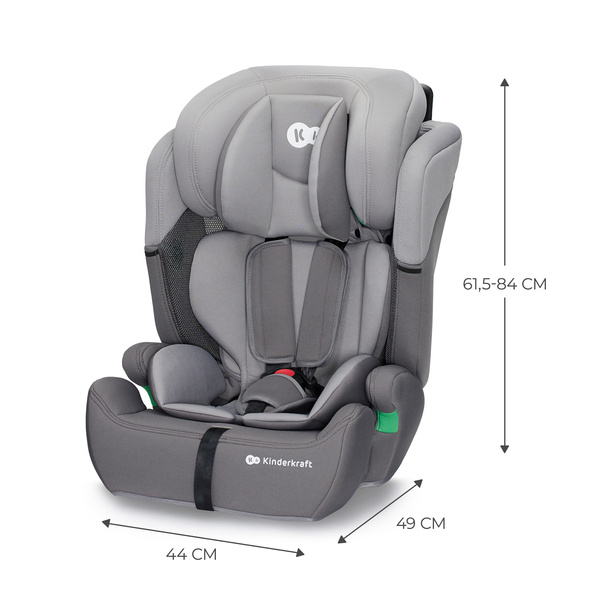 Kinderkraft Comfort Up I-Size Fotelik Samochodowy 9-36 kg Szary