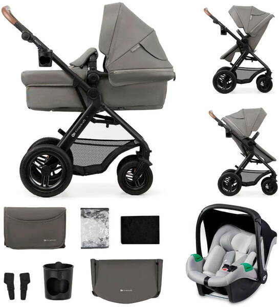 KinderKraft Moov 2 Air Wózek Głęboko-Spcaerowy 3w1 Light Grey