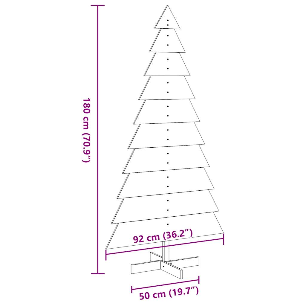 Koka Ziemassvētku Eglīte, Balta, 180 Cm, Priedes Masīvkoks Vidaxl