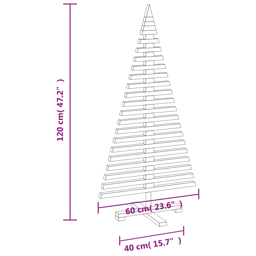 Koka Ziemassvētku Eglīte Dekorēšanai, 120 Cm, Priedes Masīvkoks Vidaxl